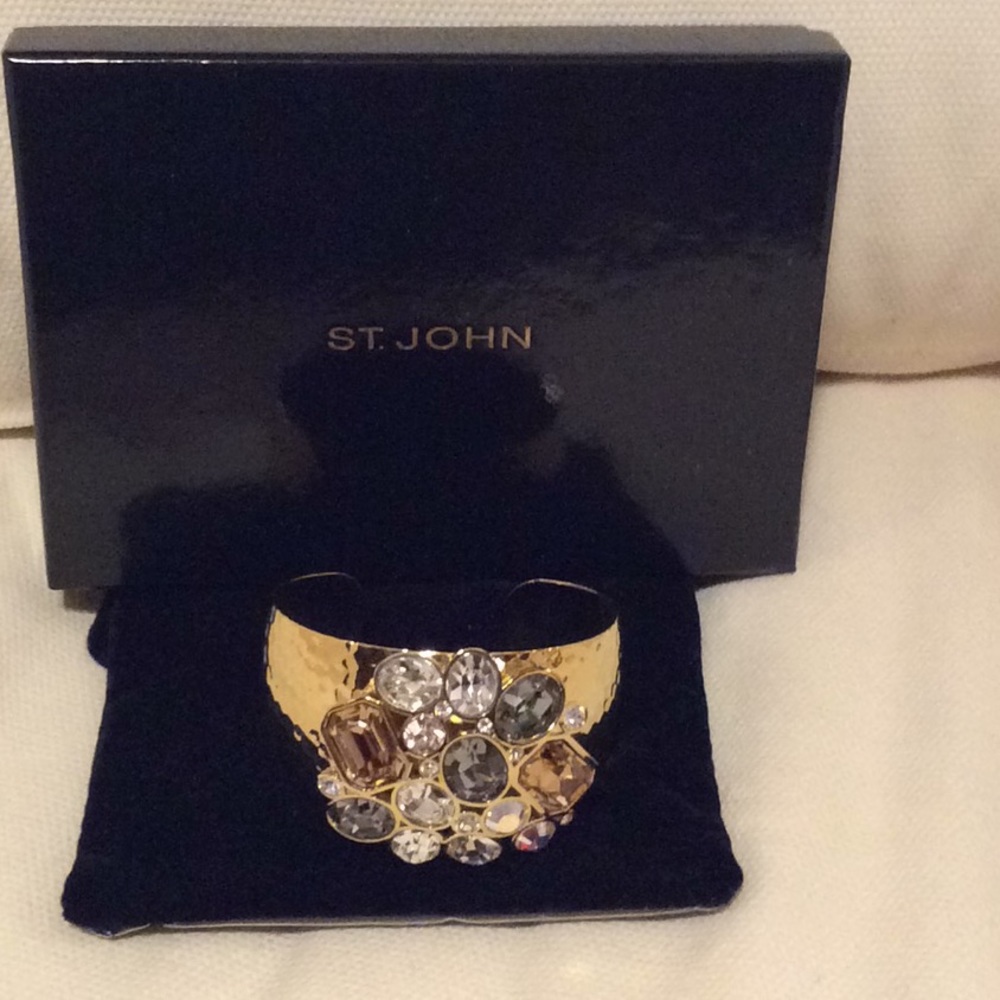Exquisite Golden Cuff Bracelet by St. John